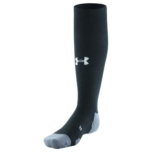 Under Armour Adult Team Over-The-Calf Socks, 1-Pair, Black/Graphite/White, Large