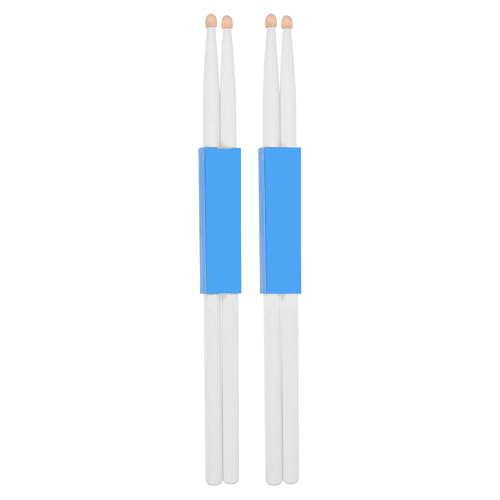 2 pares de baquetas de maple de madera blanca con punta redonda tipo gota de agua para principiantes y amantes de la música miniatura 1