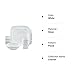 CORELLE Boutique Cherish Embossed Square 16-pc Set, Service for 4