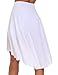THE GYM PEOPLE Women's High Waist Wrap Ruffle Hem Asymmetric Skort High Low Flowy Midi Skirt with Shorts White
