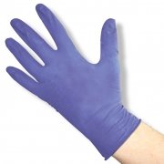 Gants de nitrile violets Soft Line non poudrés taille M en boîte de 100 pièces
