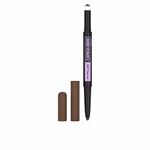 Maybelline Express Eye Brow Duo Eyebrow Filling Natural Looking 2 - In - 1 Eyebrow Pencil Pen Plus Filling Powder Tear Drop Tip and Sponge Swiper Brunette