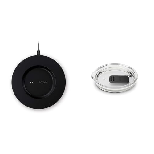 Ember Charging Coaster 2, Wireless Charging for Use with Ember Temperature Control Smart Mug & Sliding Lid, Splash-Proof Ember Mug Lid Compatible with First and Second Generation Ember Mugs