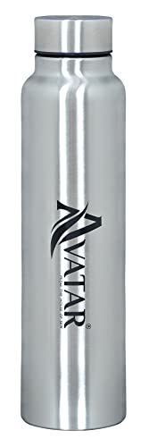 Image of AVATAR 1000 ML Stainless Steel 3 Pcs Plain Fridge Water Bottle /Refrigerator Bottle /Thunder(1000 ML) (3)