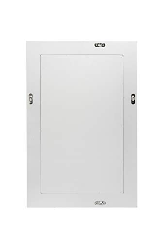 Croydex Portland Wall Mounted White Pine Tongue And Groove Bathroom Mirror, 23.6In X 15.7In X 0.6In #TOP2