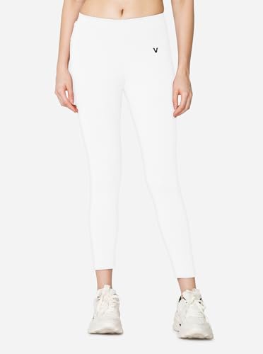 Image of VSTAR PL02 Women Ankle Length Stretchable Slim Fit Leggings with Secured Side Pocket | Moisture-Wicking | Soft Waistband & Cotton-Elastane Fabric