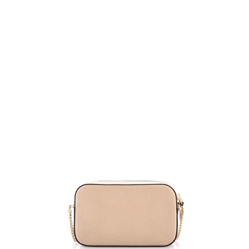 Pre-Loved Front Pocket Chain Shoulder Bag Jumbo GG Embossed Leather Super Mini, Neutral3