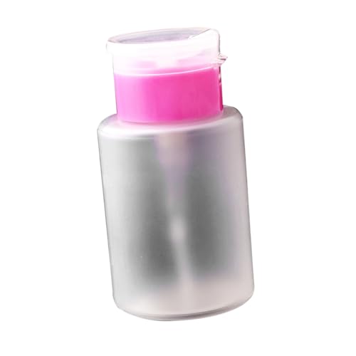 Hemobllo Botella Vacía para Uñas con Dispensador de Presión Botella de Plástico Reutilizable para Quitaesmalte y Alcohol Diseño Anti-fugas para Arte de