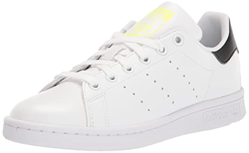adidas Originals Men's Stan Smith Sneaker, White/Black/Solar Yellow, 10.5
