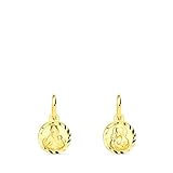 Inmaculada Romero IR Escapulario Virgen del Carmen Corazón de Jesús Medalla 9k de 8mm. bisel tallado