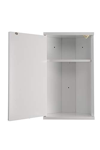 Croydex Simplicity Self-Assembly 1 Door Corner Mirror Cabinet (FSC MDF), White Croydex Simplicity Self-Assembly 1 Door Corner Mirror Cabinet (FSC MDF), White