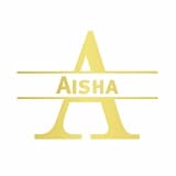 Adesivo per porta con nome – Aisha – oro