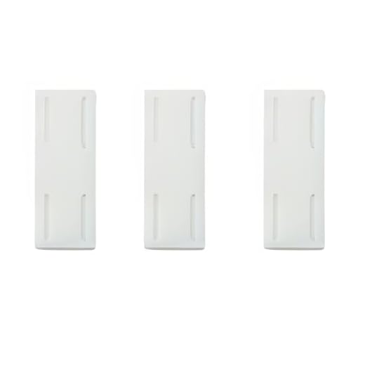 3-Pack Self-Adhesive Socket Holder - No Drill Surge Protector Mount, Cable Management Fixer Bracket for Desk Wall, Punch-Free Electrical Outlet Organizer (White)