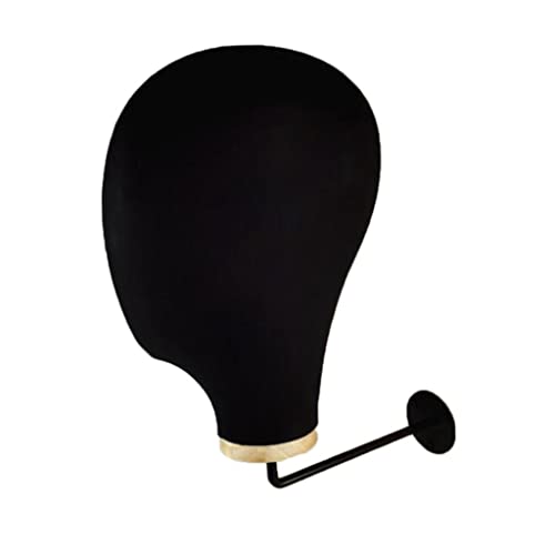 Fenteer Mannequin Head Wig Holder Hat Display Cowboy Hat Rack Wall Mounted, Black