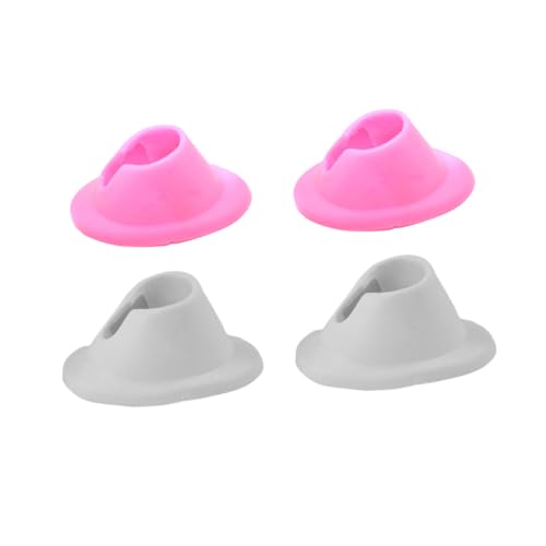 Vaguelly 4 pièces Support Vernis Ongles Base Pratique pour Flacons de Vernis à Ongles Outils Manucure pour Salon Maison et Artiste Rose Blanc Rangement et