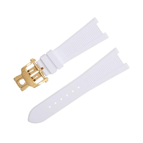 Bracelet FKM Patek Philippe Nautilus caoutchouc fluoro anti-usure blanc SCHIK