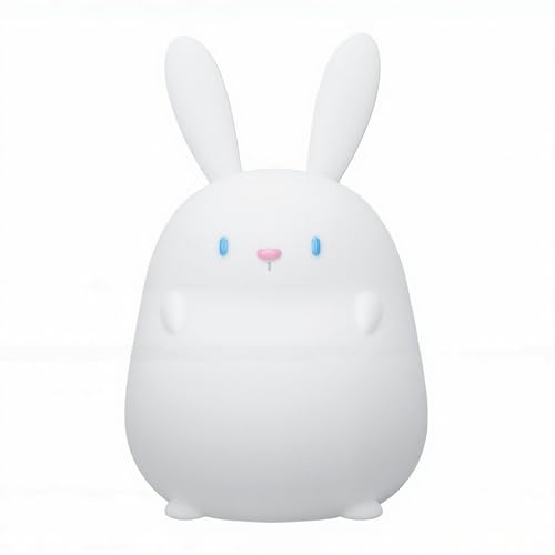 Lámpara de noche con conejito de silicona recargable USB