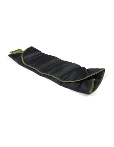 United Pets Lazy Dog Mat – Tragbares Hundebett für Hunde, faltbar, Matte für Restaurant und Reisen, leichte Hundematte, Schwarz/Grün