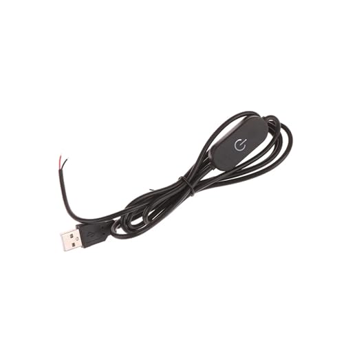 Câble variateur tactile 5V 2A noir avec interrupteur pour lampe USB