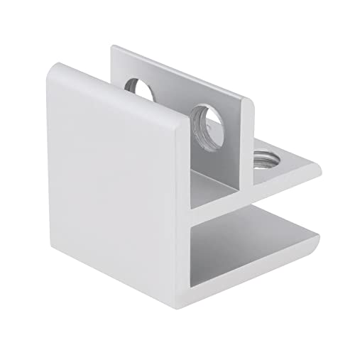 Hojlkld Glass Clamp, 2 Pack T-Shape 90 Degrees Aluminum Alloy Glass Shelf Support Bracket Three Side Glass Holder For 3/10 To 2/5 Inch(8-10Mm) Thick Glass (90 Degree, For 8-10Mm Glass) #TOP4
