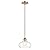 Kira Home Harlow 9" Modern Industrial Farmhouse/Schoolhouse/Rustic Pendant Light with Clear Glass Shade, Adjustable Hanging Height, Cool Brass Finish