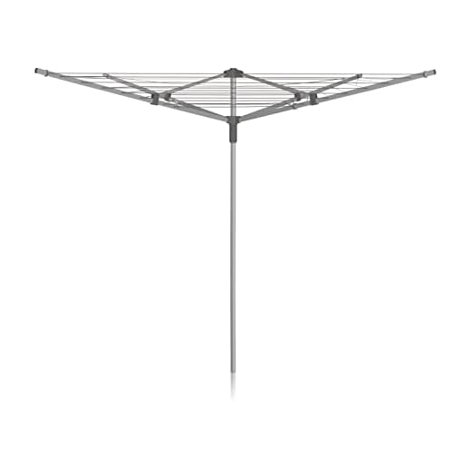 ADDIS, Roterend droogrek, metallic-grijs, 40 m