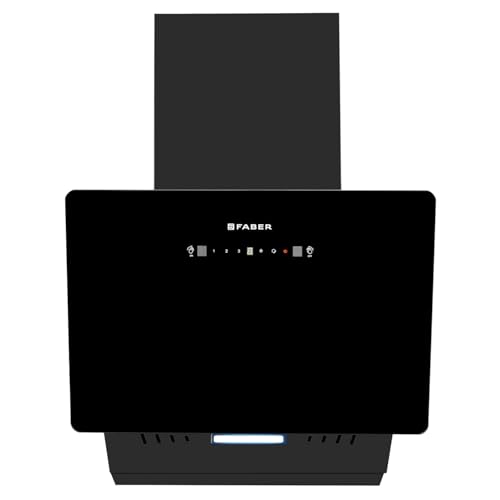 Faber 60cm 1200 m³/hr Vertical Wall Mounted Chimney|Filterless|Two Way Suction|AutoClean|8 Yr on Motor & 2 Yr Comprehensive Warranty by Faber|Touch&Gesture Control|Hood Mojito IN HC SC FL BK 60,Black