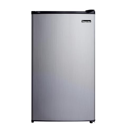 Magic Chef MCR170BE Compact Refrigerator with a Freezer, Small Refrigerator for Compact Spaces, 1.7 Cubic Feet, Black