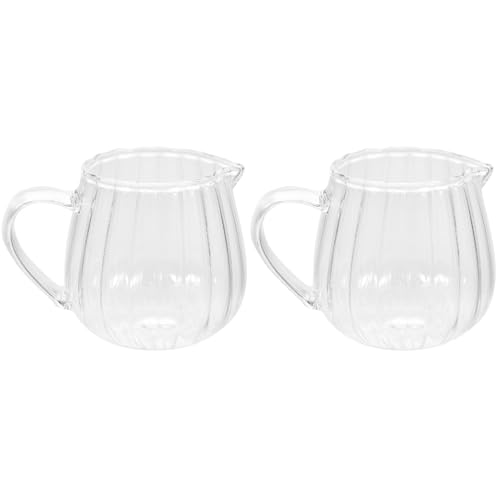 Amosfun Pichet À Lait Verre Transparent 100 Ml Avec Bec Verseur Mini Carafe Pour Crème Sirop Sauce Cuisine Bar Café Polyvalent Facile À Nettoyer