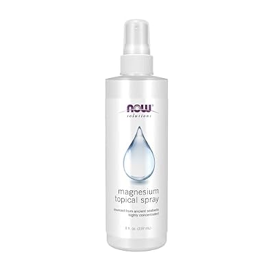 NOW Foods Solutions, Magnesium Topical Spray, from the Ancient Zechstein Seabed, Highly Concentrated, 8 Fl Oz Pack of 1