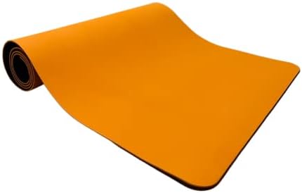 HYBEE 1/4 Inch Thick TPE Yoga Mat, Non-slip Eco-Friendly Double Color Durable Fitness Exercise Workout Mat with Matching Carrying Strap & Carry Bag - Suitable for Home Workouts, Exercise, Pilates, Yoga, Gym, Outdoor Activities (YELLOW)