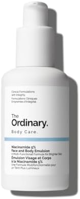 The Ordinary Niacinamide 5% Face and Body Emulsion, Emulsione viso e corpo, Correttore per macchie scure e tono cutaneo, 100ml