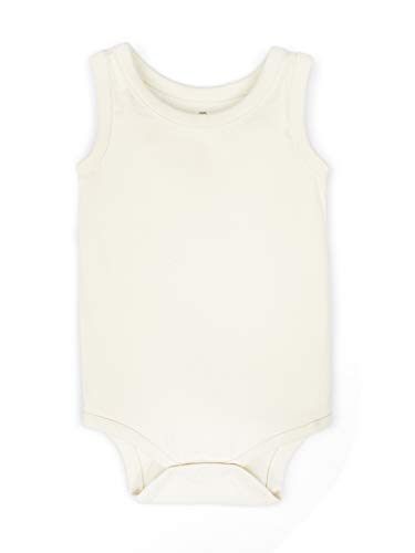 Colored Organics Unisex Baby Organic Cotton Bodysuit - Infant Tank Onesie - Natural - 12-18M