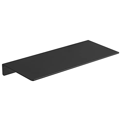 JOOM Metal Wall Shelf, Floating, 12" Black, Small, Display Shelves for Storage (Black, 12 in)