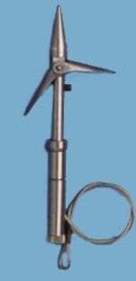 New Detachable Twin Barb Rockpoint Stainless Steel Breakaway Tip with Swivel Spinner Base & Short Barbs - 6mm