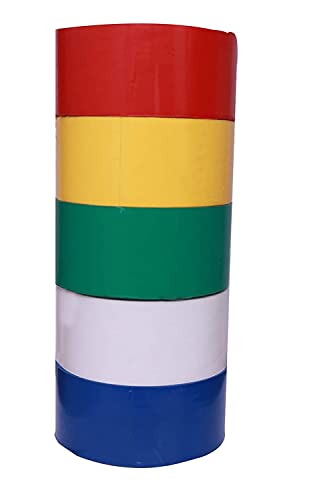 Submarine Vastu Five Colour Tapes Green, Yellow, Red, White, Blue Each 2 Inch Wide X 25 Metres Length