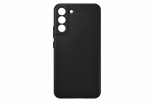 Samsung Leather Smartphone Cover EF-VS906 für Galaxy S22+, Handy-Hülle, echtes Leder, Schutz Case, stoßfest, Premium, Schwarz – Ansicht 4