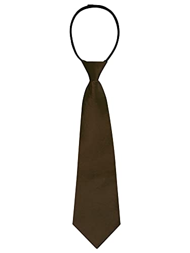 Cravate marron unie homme Allegra K réglable pour en finir avec les nœuds complexes
