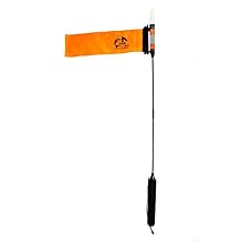 YakAttack VisiCarbon Pro Kayak Visibility Light with Flag | 48" Collapsible Safety Pole | LED Light, 100-Hour Runtime | MightyMount & GearTrac Ready CPM | Kayak Fishing Accessories