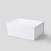 Geoto 9.25 * 6.7 * 3.93in | 23.5 * 17 * 10cm A5 Deep Luxury White Magnetic Closure Collapsible Gift Boxes Wholesale