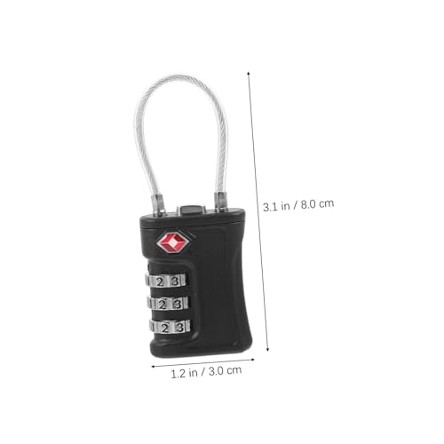 BESPORTBLE 4 Pcs Combinado Fechadura De Combinação De 3 Dígitos Tsa Para Bagagem De Combinação De 3