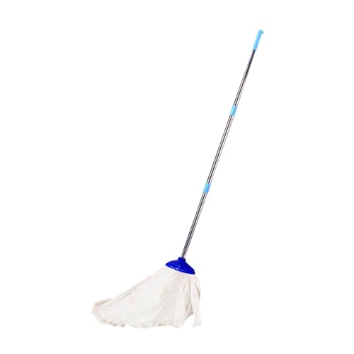 Wet Mop - Standard Floor Mop, Floor Cleaning Wet Mop | Microfiber Non Woven Dust Dry Wet Mops with Stainless Steel Telescopic Handle, Large Flat Floor Absorbant Mop for Home, Workshop, Restaurant