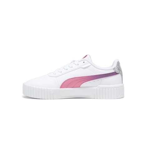 PUMA Kids Girls Carina 2.0 Star Glow Lace Up Sneakers Shoes Casual - Pink, White3