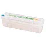 healvian プラ製ホームラップホルダー ラップフィルムカッター付き スライドカッター機能簡単にフィルム引き出せる キッチン使いやすいラップディスペンサー