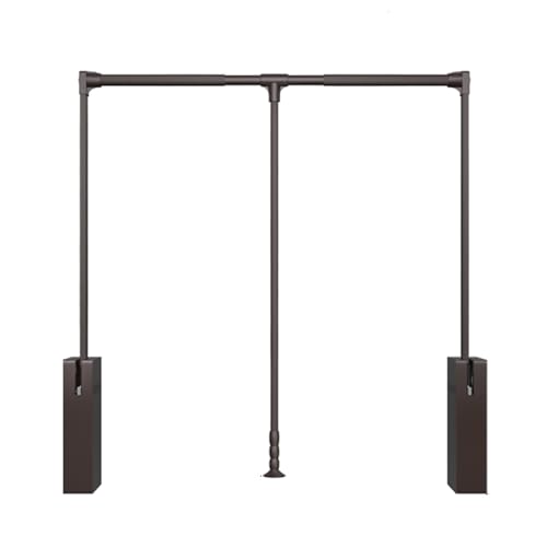 Tringle de placard à tirette marron pour penderie télescopique extensible