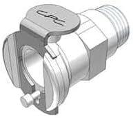 Quick-Disconnect Fitting, Threaded Insert, Acetal, Non-Valved, 1/4" NPT(M); 1/Each