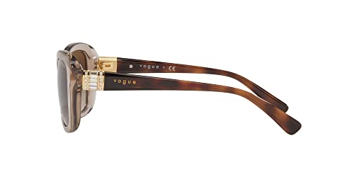 Vogue Eyewear Women's VO2943SB Butterfly Sunglasses, Transparent Light Brown/Brown Gradient, 55 mm4