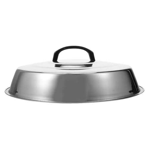 SHINEOFI Coperchio a Cupola in Acciaio Inox 35 CM per Alimenti Copertura Alimentare Portatile per Barbecue e Cucina all’Aperto Protezione Igienica per Bistecche e Piatti da Servire