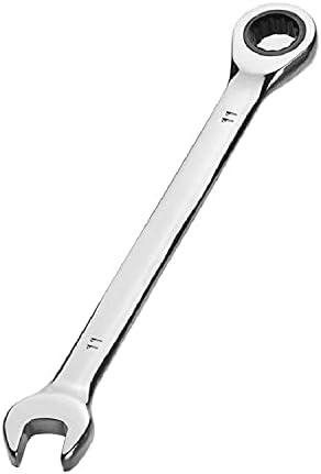 Llave de trinquete de 0.433 in, llaves combinadas de trinquete métrico, llave profesional de acero al cromo vanadio, 72 dientes herramienta de 12