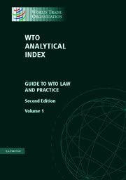 WTO Analytical Index 2 Volume Hardback Set: Guide to WTO Law and Practice 2nd Edition book cover